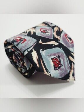 Envoy Men's Neck Tie Multicolor Geometric Pattern 56x3.75"